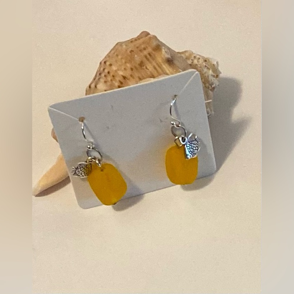 NEW cultured sea glass earrings